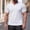 #260-White, variant on Men's Stud Detail V Neck Short Sleeve T Shirt Loose Fit Casual Daily Wear Cotton Blend Top Navy XL Gifts for Father
