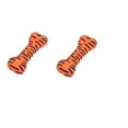 thumbnail image 4 of Durable Zebra Squeaky Tiger Stripe Chew Dog Pet Toys Vinyl Bone Toys, 7¼" Long (Orange) - ONE, 4 of 5