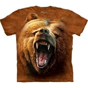 Kids 100% Cotton Grizzly Growl Graphic Novelty T-Shirt NEW