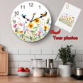 thumbnail image 5 of Wall Clock 14 Inch Summer Floral Butterfly Round Silent Decorative Wall Clocks Battery Operated for Living Room Bedroom Kitchen Classroom Decor, Rustic Farm Sunflower Daisies,Large, 5 of 7