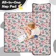 thumbnail image 4 of Dinosaur and Volcano Pink Pattern Teens Toddler Nap Mat with Pillow, Sleeping Mat Bag for Preschool Daycare 59"x22", 4 of 6