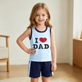 thumbnail image 5 of SGFCWSX Boys 2 Piece Outfits Summer Print Sleeveless Tank Top Elastic Waist Shorts Casual Set for Kids Blue Size 6, 5 of 9