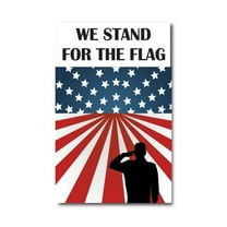 Magnet Me Up We Stand For The Flag American Flag Vinyl Automotive Magnet Decal, 5x8 In