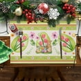 thumbnail image 2 of Binwennn Light Table And Mats Dinner Table Set for 6 with Easter Bunny Egg Pattern Linen Print Kitchen Dining Room Insulated Decorative Placemat（4）, 2 of 7