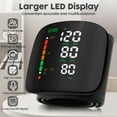 thumbnail image 4 of Ziqing Rechargeable Wrist Blood Pressure Monitor, Large LED Display & Adjustable Cuff, Automatic Digital BP Monitor for Seniors Adults, 4 of 7