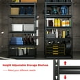 thumbnail image 2 of REIBII Storage Shelving Unit 5 Tier Garage Shelves Adjustable Storage Rack Metal Shelving for Basement,Pantry,Kitchen,60"H x 27.6"L x 12"D, 2 of 8