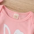 thumbnail image 6 of YunPes Toddler Girl Easter 3Pcs Outfits Bunny Egg Print Long Sleeve Round Neck Romper +Pants + Hat My First 1st Easter Clothes, 6 of 7
