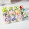 thumbnail image 2 of greenhome 1 Set Mini Building Blocks Smooth Edges Spatial Imagination Ability Plastic Building Block Succulent Potted Plant Birthday Gift, 2 of 10