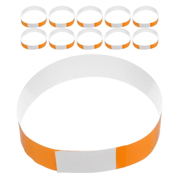 TABLZONE 100PCS Adjustable Puppy ID Bands for Small Dogs Orange Identification Collar Tags for Whelping and Training