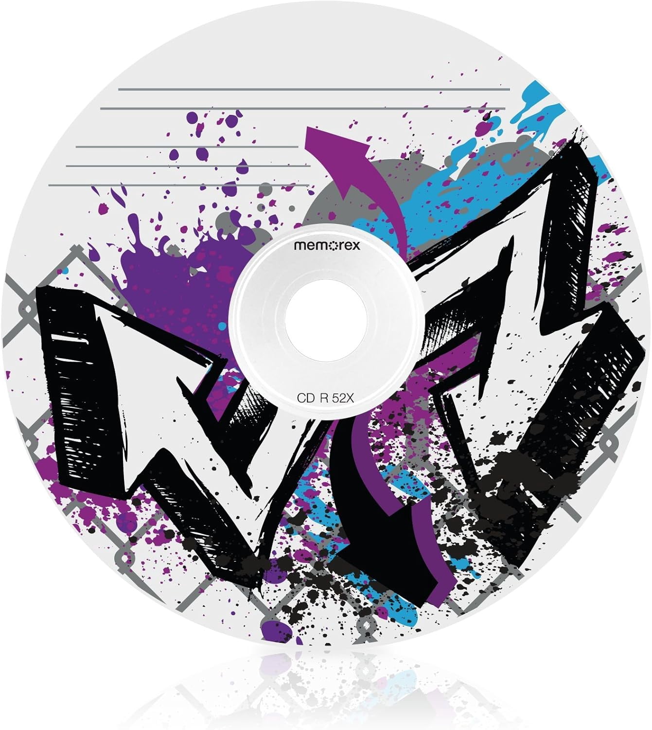 CheckOutStore 600 Memorex 52X CD-R 80min 700MB Graffiti Design