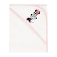 thumbnail image 2 of Disney Cudlie Baby Girl Minnie Mouse 2 Pack Rolled/Carded Hooded Towels in Tiny Stripe Print, 2 of 6