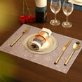 thumbnail image 6 of YIKA Table Mat Solid Color Insulation Mat Placemat Scald Table Mat Christmas Vibe Placemat Rose Gold, 6 of 6
