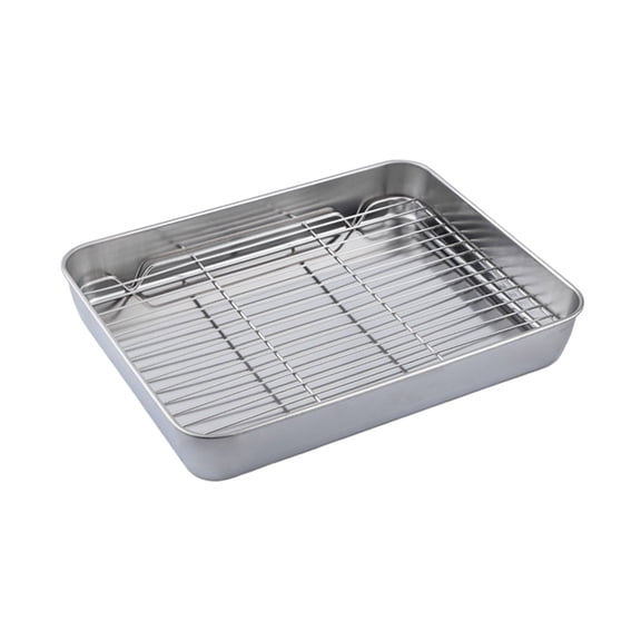 Stainless Steel Roasting Baking Pan With Rack For Large Capacity Even Heating