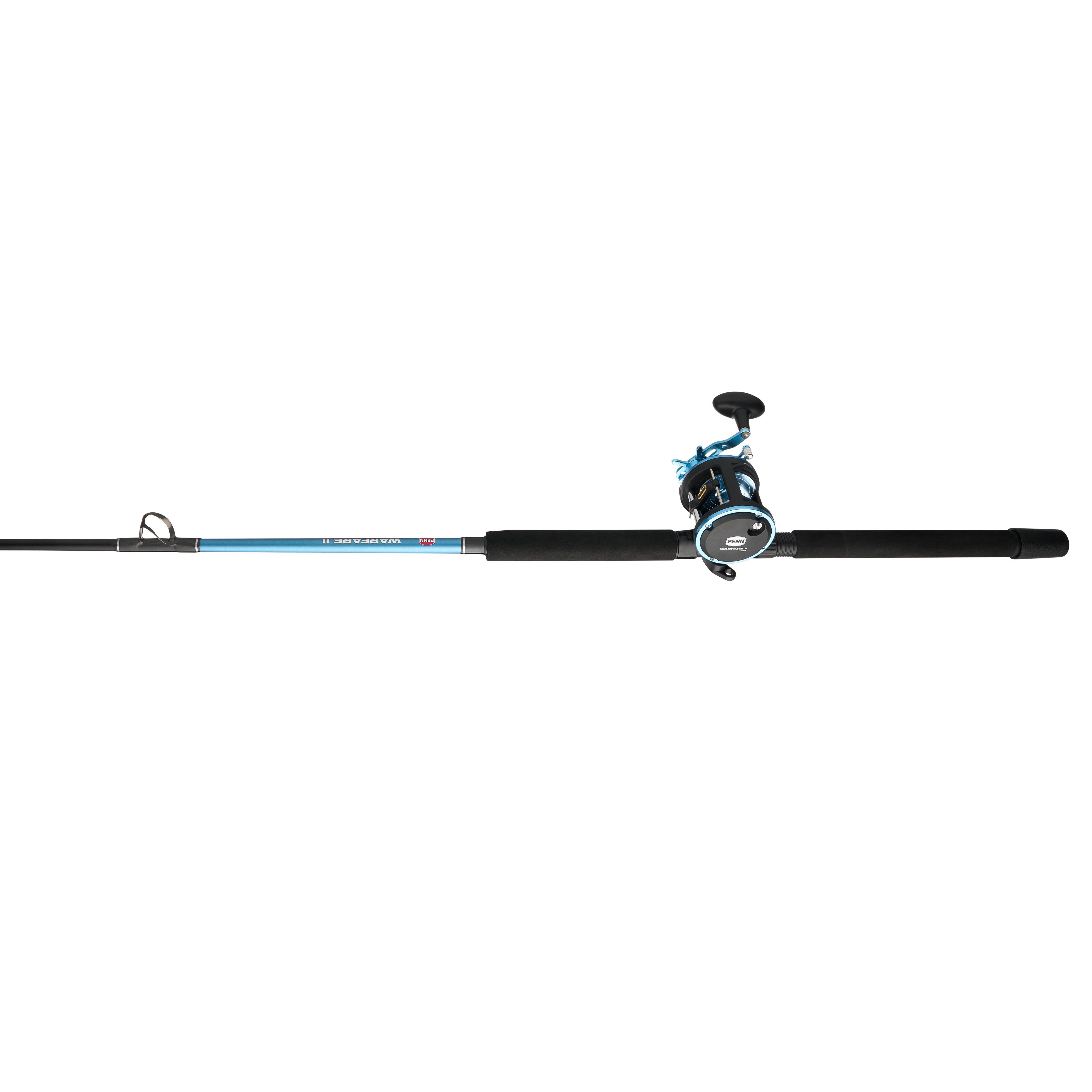 PENN Warfare II Level Wind Conventional Fishing Combo, 6'6" Medium Heavy Rod, 30 Size Reel