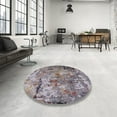 thumbnail image 4 of Ahgly Company Machine Washable Indoor Rectangle Industrial Modern Purple Area Rugs, 3' x 5', 4 of 7
