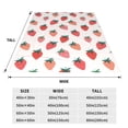 thumbnail image 3 of Zufioo Hand Drawn Strawberry Fleece Blanket Queen Size,Plush Bed Blanket,Ultra Soft Throw Blanket,Plush Fuzzy Cozy Blanket Perfect for Bed,Couch-60"x50", 3 of 7