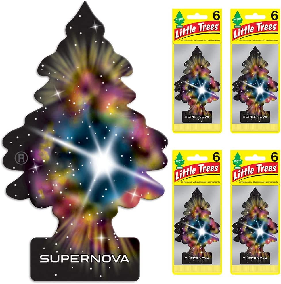 LITTLE TREES Air Fresheners Car Air Freshener. Hanging Tree Provides Long Lasting Scent for Auto or Home. Supernova, 24 Air Fresheners