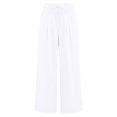 thumbnail image 3 of Kelon Women's Casual Pants, Women Wide Leg Palazzo Pants 2026 Summer Casual Loose Elastic High Waisted Flowy Lounge Beach Trousers Work Outfits, L, 3 of 4