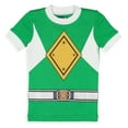 thumbnail image 4 of Power Rangers Toddler Kids' Mighty Morphin Character 2 Piece Tight Fit Short Sleeve and Shorts Pajama Set Loungewear, 4 of 7