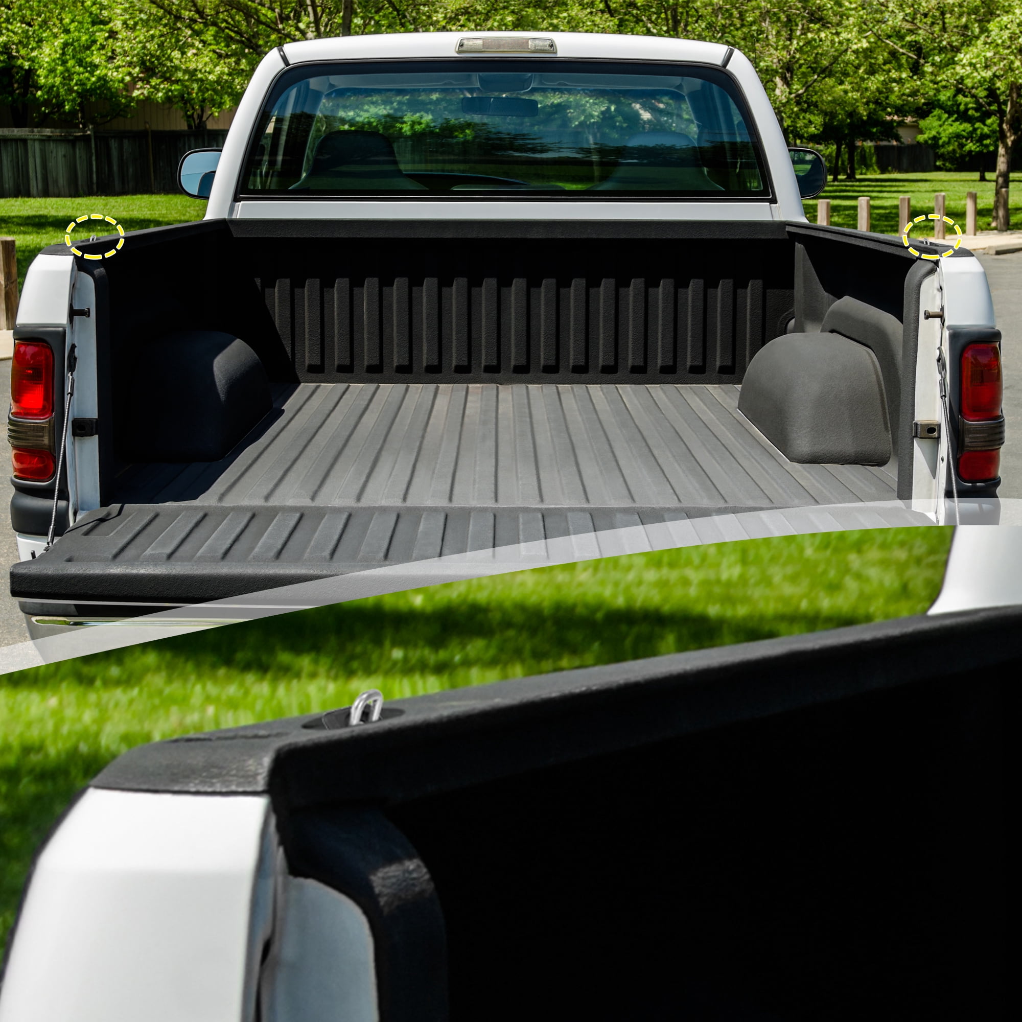 Unique Bargains 2pcs Tie Down Anchor Truck Bed Anchor Side Wall Cargo Anchor for Chevy Silverado for GMC for Sierra 1500 2500 3500 07-21