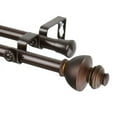 thumbnail image 3 of 13/16" Dia Adjustable 66-120 inch Double Curtain Rod with Giulia Finials - Cocoa,(4704-667), 3 of 3
