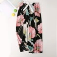 thumbnail image 2 of QYZEU Women's Clothes Casual Elastic Waist Cotton Silk Pajama Pants Thin Large Size Loose Fitting Floral Pattern Trousers Wide Leg Comfy Pants Watermelon Red One Size, 2 of 3