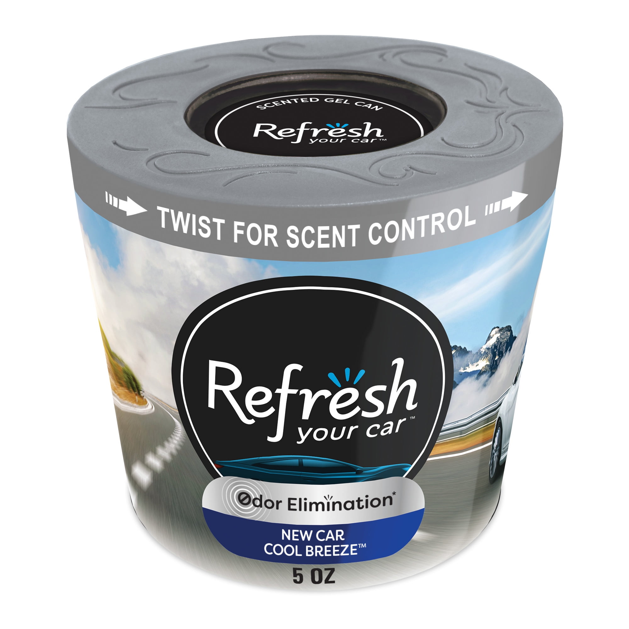 (2 pack) Refresh Your Car! Gel Can Air Freshener (New Car/Cool Breeze Scent, 5 oz)