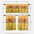 thumbnail image 5 of Sunflower Kitchen Curtains Oil Painting Window Curtains Valance and Tier Set 36 Inch, Summer Yellow Rod Pocket Short Tier Curtain for Bedroom Living Room, Abstract Small Cafe Kitchen Decor, 5 of 6