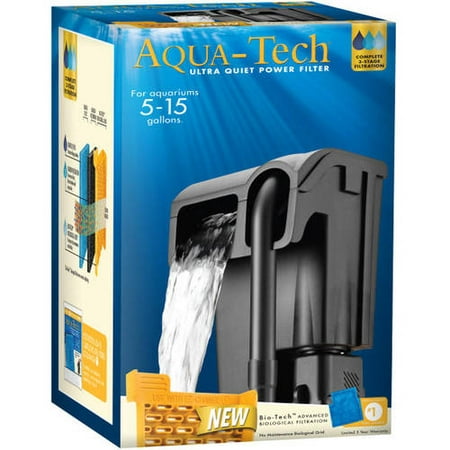 Aqua Tech 5-15 Aquarium Power Filter to Clean and Maintain (Best Filter For Goldfish Tank)