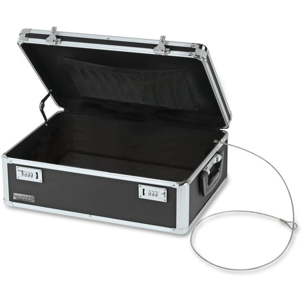 Vaultz Locking Storage Box 195 X 7 X 135 Inches Black Vz00323 0319