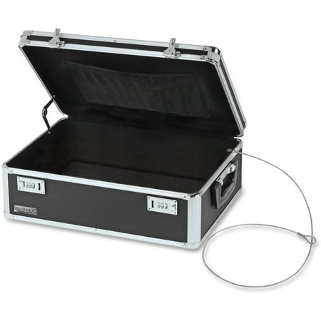 Vaultz Locking Storage Box 19.5 x 7 x 13.5 inches Black (VZ00323), Combination Lock Safe