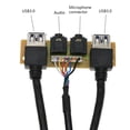 thumbnail image 5 of Front Panel High Definition Audio Jack Port I/O Board+ Internal Wire Video Cable, 5 of 7
