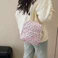 thumbnail image 7 of Resicozy Floral Backpack Cute Backpacks for Women Casual Aesthetic Quilted Backpacks Cute Backpack Set with Lunch Box Pink, 7 of 7