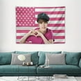 thumbnail image 2 of Justin American Stars Tapestry Stars Bieber Flag Tapestry Suitable for College Dormitory Bedroom Living Room Office Party Decoration Gift 40x30in, 2 of 5