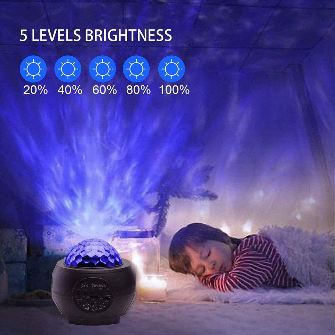 LED Night Light Galaxy Starry Projector Ocean Star Sky Party Baby Room Lamp Gift 