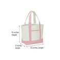 thumbnail image 6 of DALIX 14" Mini Cotton Canvas Gift Tote Bag in Pink, 6 of 8