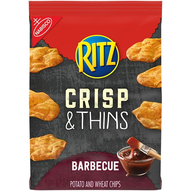 RITZ Crisp and Thins Barbecue Chips, 7.1 oz