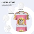 thumbnail image 3 of Hirioo A Funny Cat for Men's Baseball T-shirt Shirts Short Sleeve Casual Summer Button Stretch T Shirts,Size S-4XL-XX-Large, 3 of 7