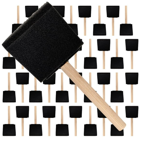 Juego de cepillos de espuma Pro Grade, 36 piezas, cepillos de poliespuma de 7,62 cm