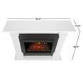 thumbnail image 6 of Real Flame Callaway 63" Traditional Wood Grand Electric Fireplace in White, 6 of 6