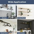 thumbnail image 4 of Qucyy 4 Pcs Heavy Duty Floating Shelf Brackets,8 Inch Hidden Shelf Bracket,Wall Mount Invisible Metal L Brackets for Shelf Bracket ,Countertop Support Brackets with Screw Included Matte Black 8 Inch, 4 of 5
