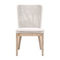thumbnail image 2 of Dining Chair with Interwoven Rope Back and Aluminum Frame, Set of 2, Gray- Saltoro Sherpi, 2 of 5