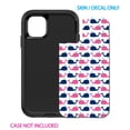 thumbnail image 2 of DistinctInk Custom SKIN / DECAL compatible with OtterBox Defender for iPhone 11 Pro MAX (6.5" Screen) - Pink Navy Cartoon Whales - Cartoon Whales, 2 of 5