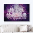 thumbnail image 2 of wall26 Canvas Print Wall Art Purple Glitter White Crystal Chandelier Decorative Lights Digital Art Realism Stylish Zen Chic Contemporary Boho Relax/Calm for Living Room, Bedroom, Office - 32"x48, 2 of 5