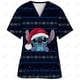 thumbnail image 3 of Uniforme de enfermera con estampado de Disney Stitch, uniforme de enfermera para mujer, cuello en V, uniforme clínico, hospital, atención médica, spa, camiseta, blusa, 3 of 5