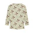 thumbnail image 6 of Abcomgle Long Sleeve Shirts for Girls 10-12 Crewneck Fall T-Shirts for Girls Trendy Basic Girls Tops Cotton Bow Graphic Girls Blouses 4-5 Years,Mint Green, 6 of 6
