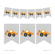 Pennant Party Banner Construction Truck Digger