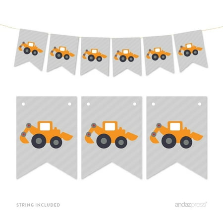 Pennant Party Banner Construction Truck Digger