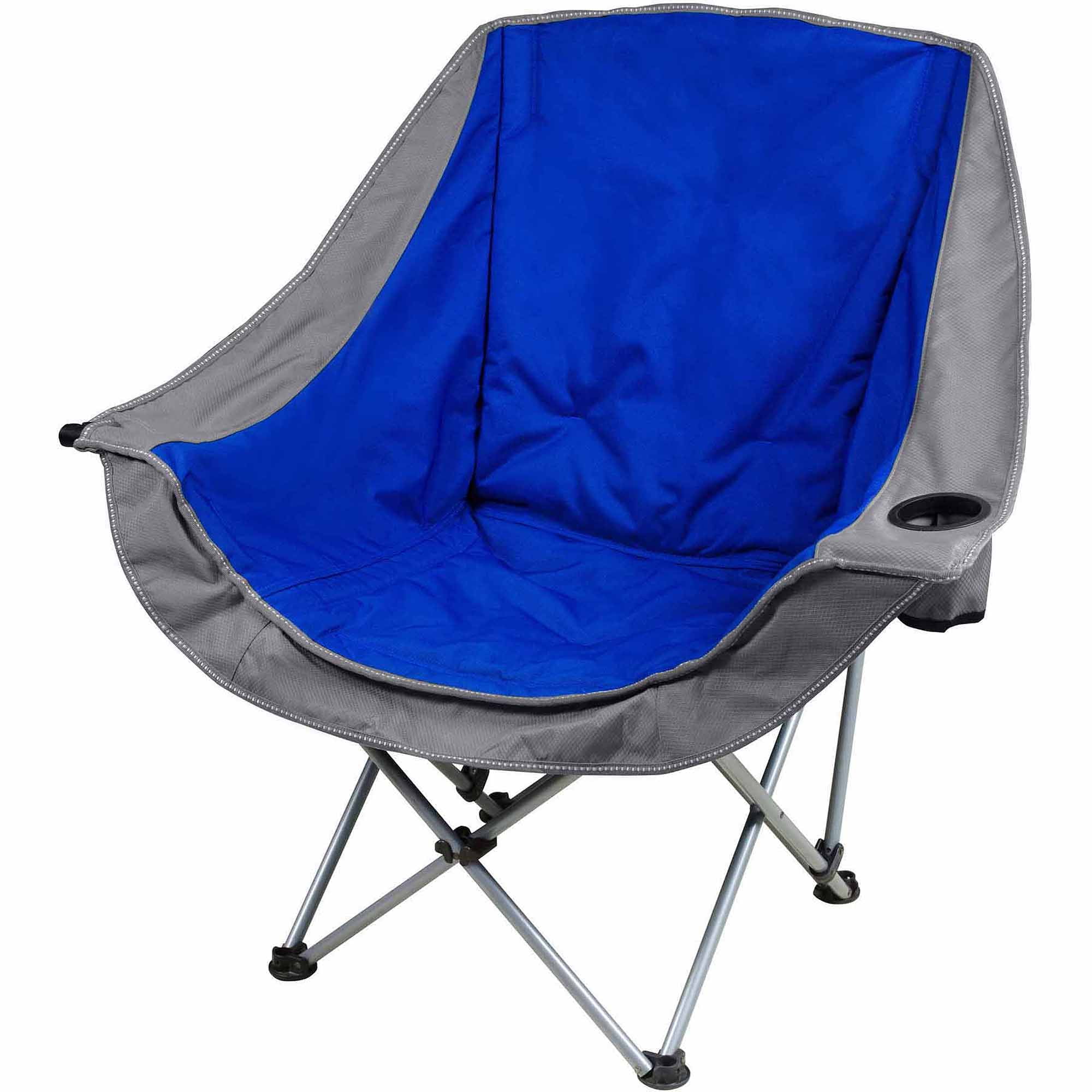 Ozark Trail Padded Club Chair Blue Gray Walmart Com