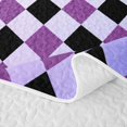 thumbnail image 5 of Manfei Minimalist Geometric Check Twin Quilt Set,Colorful Gradient Plaid Print Twin Coverlet Set,2-Piece,1 Bedspread and 1 Pillowcase, 5 of 7